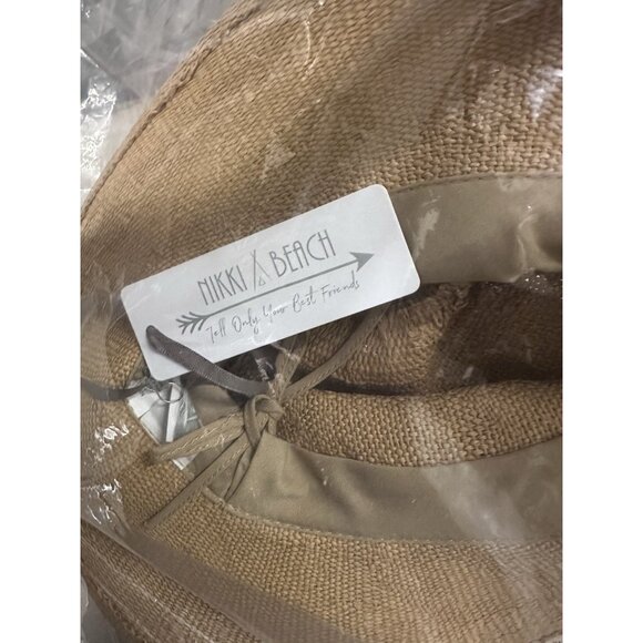 Nikki Beach Nikki Hat in Toast Beaded Trim